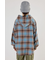 【UNISEX】フードチェックシャツ