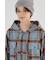 【UNISEX】フードチェックシャツ