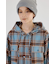 【UNISEX】フードチェックシャツ