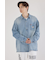 フーデッドデニムシャツジャケット