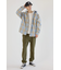 ボンディングフーデッドチェックシャツ