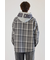 ボンディングフーデッドチェックシャツ