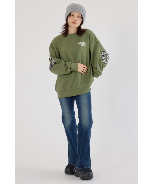 アニマルフェイクファーアップリケスウェットトップス｜ロデオ