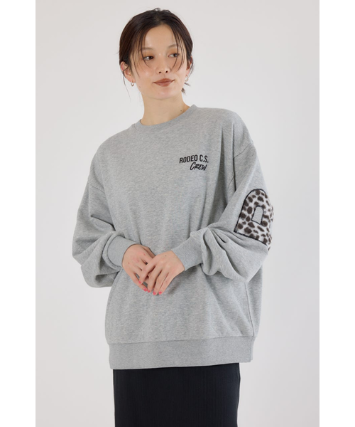 アニマルフェイクファーアップリケスウェットトップス｜ロデオ
