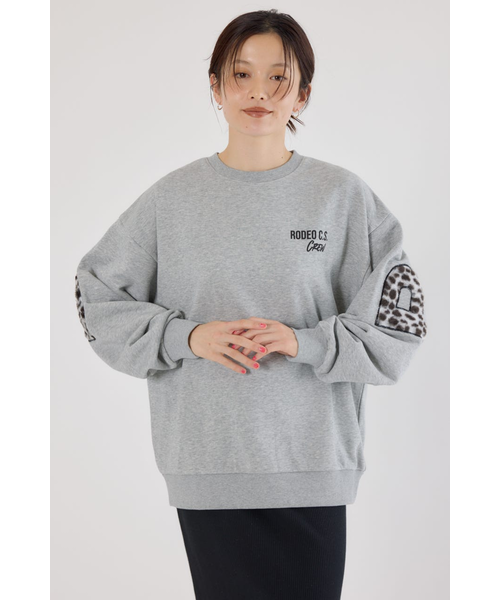 アニマルフェイクファーアップリケスウェットトップス｜ロデオ