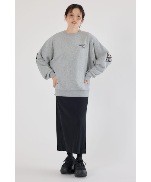 アニマルフェイクファーアップリケスウェットトップス｜ロデオ