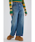 HIP EMB LOOSE DENIM