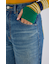 HIP EMB LOOSE DENIM