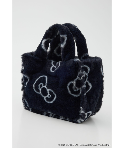 ロデオ ハローキティ ファーバッグ ブラック りぼん トートバッグ