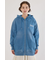 インディゴ裏毛ビッグジップパーカー