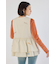 embroideryフロントジップベスト