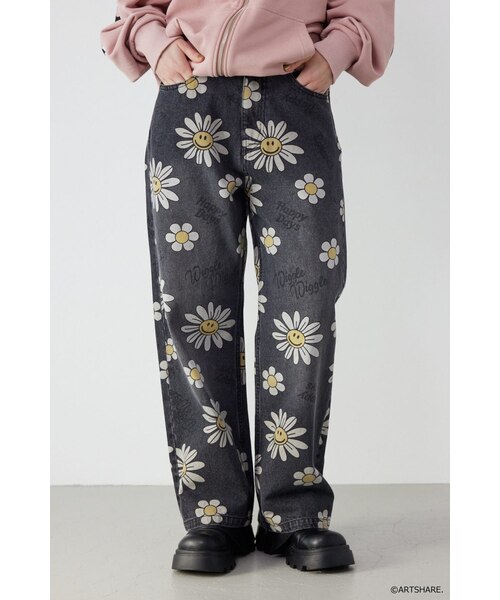 ロデオクラウンズ wiggle wiggle パターンデニムパンツ UNISEX】(wiggle wiggle)パターンDENIMパンツ｜ロデオクラウンズ