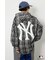 (MLB)フードチェックシャツ