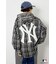 (MLB)フードチェックシャツ
