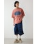 エンボスデニムロゴTシャツ