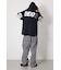 &ロゴフードTシャツ