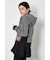 (UNISEX)SHARE パターンスタンドネックジップパーカー