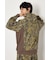 (UNISEX)SHARE パターンスタンドネックジップパーカー