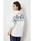 フラワースクリプトロゴ5分袖Tシャツ