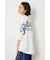 フラワースクリプトロゴ5分袖Tシャツ