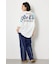 フラワースクリプトロゴ5分袖Tシャツ