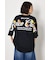 フラワースクリプトロゴ5分袖Tシャツ