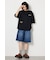 フラワースクリプトロゴ5分袖Tシャツ