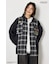 【UNISEX】(PEANUTS)チェック×デニムドッキングシャツ