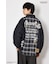 【UNISEX】(PEANUTS)チェック×デニムドッキングシャツ