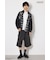 【UNISEX】(PEANUTS)チェック×デニムドッキングシャツ