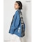 【UNISEX】(PEANUTS)チェック×デニムドッキングシャツ