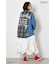 【UNISEX】(PEANUTS)チェック×デニムドッキングシャツ