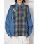 【UNISEX】(PEANUTS)チェック×デニムドッキングシャツ