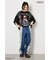 【UNISEX】(PEANUTS)スウェットドッキング リメイクデニム