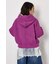 エンボス W-ZIP ショート パーカー