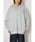 【UNISEX】エンボス W-ZIP ビッグ パーカー