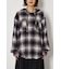 【UNISEX】フーディーチェックシャツ
