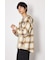 【UNISEX】フーディーチェックシャツ