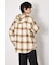 【UNISEX】フーディーチェックシャツ