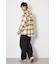 【UNISEX】フーディーチェックシャツ