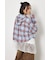 【UNISEX】フーディーチェックシャツ