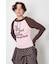 ワンショルラグランメッセージロングTシャツ