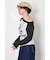 ワンショルラグランメッセージロングTシャツ