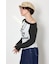 ワンショルラグランメッセージロングTシャツ