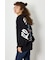【UNISEX】ベアデニムアップリケスウェットトップス