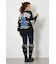 【UNISEX】ベアデニムアップリケスウェットトップス