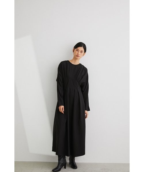 STYLEMIXERスタイルミキサー タックショルダーワンピース 卒業式などに STYLEMIXER（スタイルミキサー）の「タックショルダーワンピース