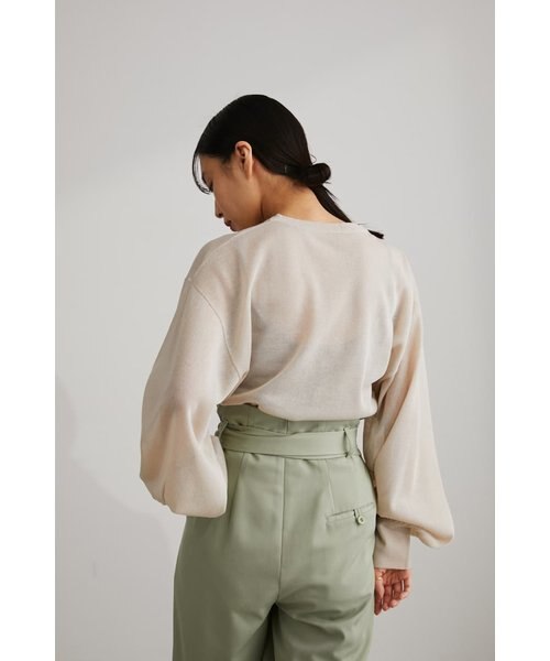 美品 GIGI カシミヤ ボリュームスリーブ M ボリュームスリーブシアーニット｜スタイルミキサーの通販