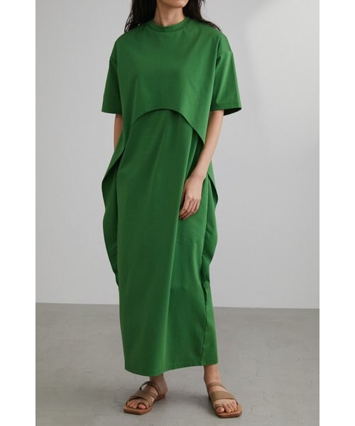 極美品✨定価5.2万 近年 ADORE ドレープスムース レイヤード ワンピース スムースレイヤードワンピース｜スタイルミキサーの通販｜&mall