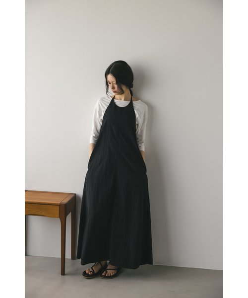 クラッシュナイロンホルターキャミワンピース